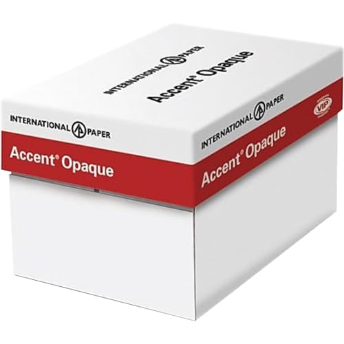 Accent Opaque White Printer Paper, 8.5” x 14” 24lb Bond/60lb Text Copy Paper – 5,000 Sheets (10 Ream) – Premium Computer Paper with Smooth Finish, 97 Bright, 89gsm – Multipurpose White Paper – 188033C