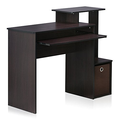 Furinno Econ Multipurpose Home Office Computer Writing Desk, regular, Dark Walnut