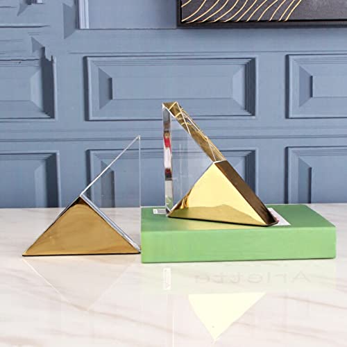 SUNESA Bookends Book Ends Decorative Bookends for Shelves Sturdy Book Holders for Heavy Books Office Geometric Home Accessories Book Holder