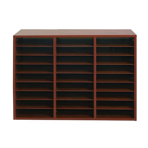 Really Good Stuff Classroom Mahogany Mail Center, 27 Slots
