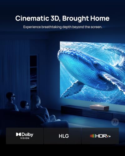 XGIMI MIRA Pro Ultra Short Throw Laser Projector, 4K UHD, 3000 ISO Lumens