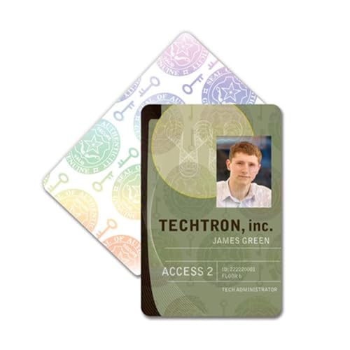 Bulk 100 Pack - Premium Holographic Overlays for Standard Size I'd Card - Key and Seal Holograms - Adhesive Laminate Sticker Style Sheets for Badges or Printable Paper Cards by Specialist ID