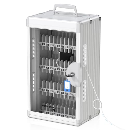 Glosen 48 Slots Cell Phone Locker with Key for Classroom, Phone Storage Box