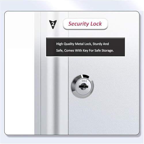 KK-GAL Key Lock Box, Large Capacity Key Cabinet with Lock, Professional Metal Keys Locker for Security, Key Holder Lockbox Key Organizer for School Dormitory, for Valets/Realtors/Office,72 bits