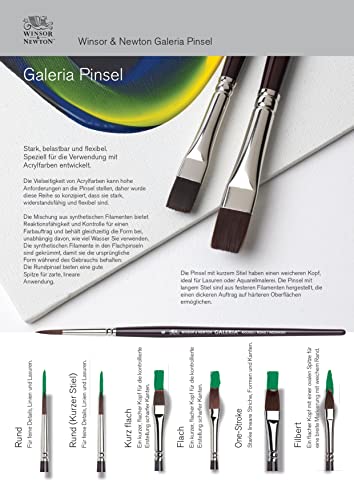 Winsor & Newton Galeria Round Short Handle Brush, Size 16