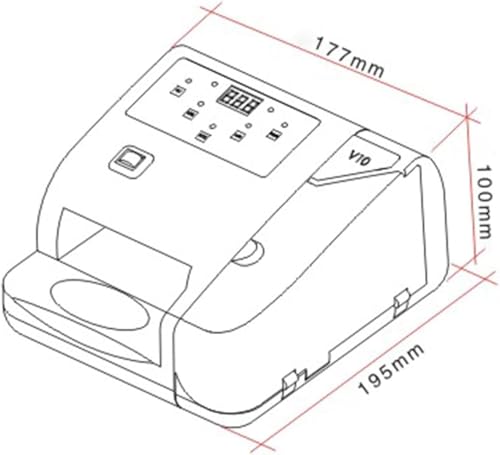 Acivirdde Portable Mini Money Counter, Currency Bill Detection & Counterfeit Detection, for Foreign Banknotes, Accurate Financial Equipment