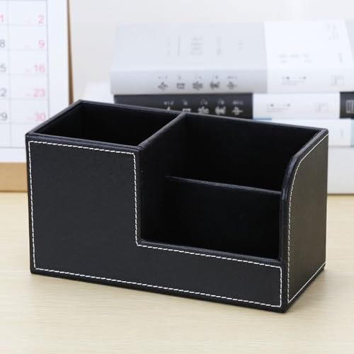 MOLYSAK Light luxury multifunctional leather pen holder set, minimalist office desktop stationery storage, high-end creativity