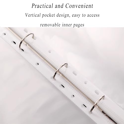 2 Pcs A3 Display Book Folder with Removable Clear Pockets, Translucent White Cover Presentations Document Project Files Folder/50 Pages