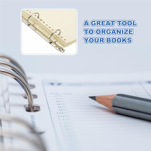 A5 ring binder Ring Binder Mechanism 6 Pieces 3 Hole Replacement for DIY Paper Filling(210x26x42mm)