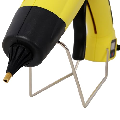 Heavy Duty Hot Glue Gun, 550W Professional Hot Melt Glue Gun with Digital Display, Temp Adjustable, 4 Nozzles & 24 Glue Sticks, Yellow 11.3" x 2.5" x 8.6"