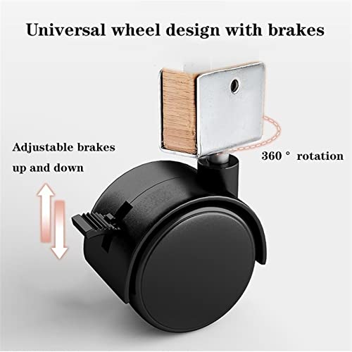 VHDY85KA Office PC Tower Stand, 2-Tier Rolling CPU Stand, Bamboo Mobile PC Host Case Stand with Caster Wheels, Fits Most PC Case and Printer Under Desktop Accessories(Brown,59 * 26 * 61cm)