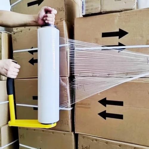 HaTur Stretch Film Dispensers Pallet Stretch Film Packing Machine with Film Cutter Shrink Wrap Dispenser Holder, Suit for 18" & 20" Stretch Film