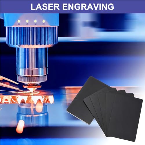 200pcs Black Aluminum Metal Business Cards Blanks 3.39x2.13in