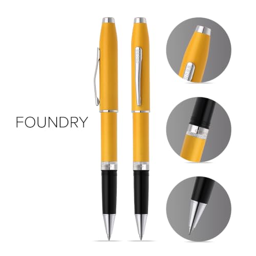 Cross Foundry Metallic Yellow with Chrome Appointments Rollerball Pen
