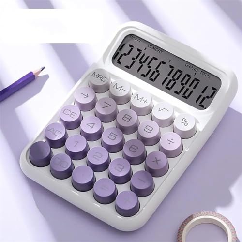 Calculator Portable Mechanical Button Gradient Color Used for Office School Stationery