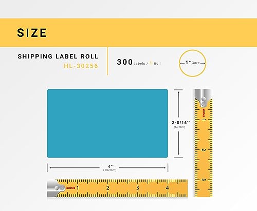HouseLabels Compatible with Dymo 30256 Labels, Blue, 2-5/16" x 4"
