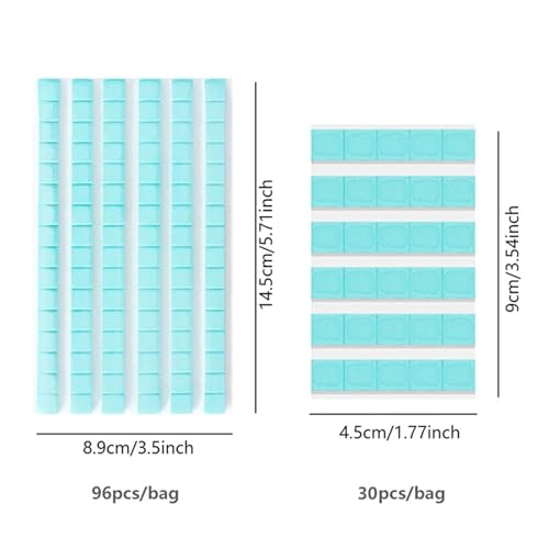 Adhesive Sticky Tack Putty 30Pcs*10bags Professional Reusable Clay Putty for Displaying Nails Adhesive Glue Clay Nails Art Practice Tools(Blue)