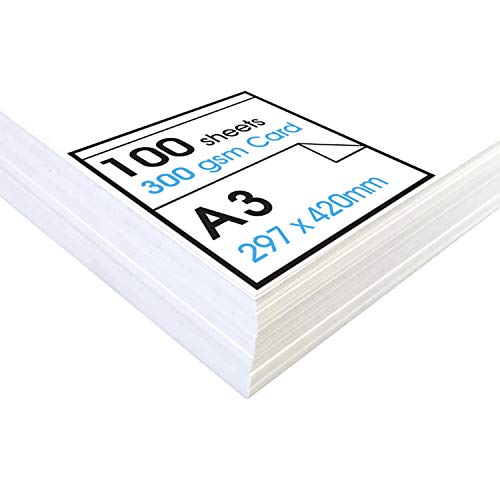 Artway Studio – A3 ‘High’ White Card - Ideal for Presentation, Display, Mounting and Card Stock – 300gsm - A3 (100 Sheets)