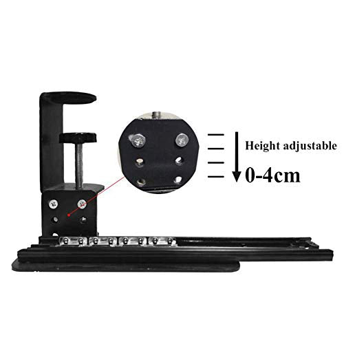 ACXZ Keyboard Tray Under Desk Sliding with C Clamp Mount System, Slide-Out Platform Computer Keyboard Drawer, for Typing, No Drilling(52cm×25cm, 65cm×25cm, 75cm×25cm)