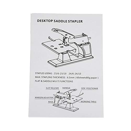 Manual Stapler Heavy Duty Stapler Office Manual Desktop Saddle Stitchers Can Both Saddle and Flat Maximum Binding Thickness 6.5mm