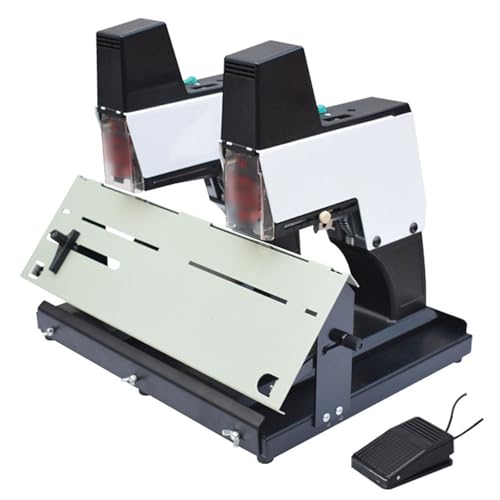 Automatic Saddle Binder with Jam Protection, Electric Desktop Stapler for Flat and Vertical Binding of Up to 40 Sheets (Double)