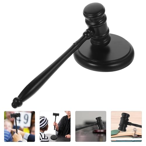 Handcrafted Solid Beech Wood Judge Gavel with Sound Block for Auction Lawyer Judge Chairman Use Wooden Mallet Auction Hammer