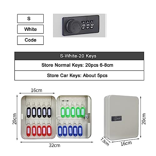 HGIYA Key Lock Box Safe Storage Waterproof Organizer Secret Cabinet Outdoor Combination Multi Classification Office Factory Store