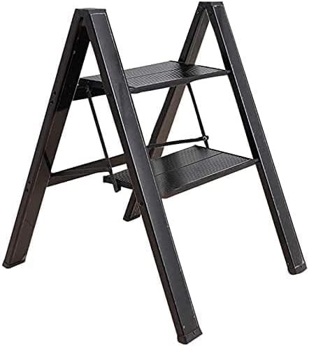 LBAawxe 2/3/4 Step Ladder Folding Step Stool Aluminum Alloy Household Stepladder Portable Ladder Stool(2 Layer)