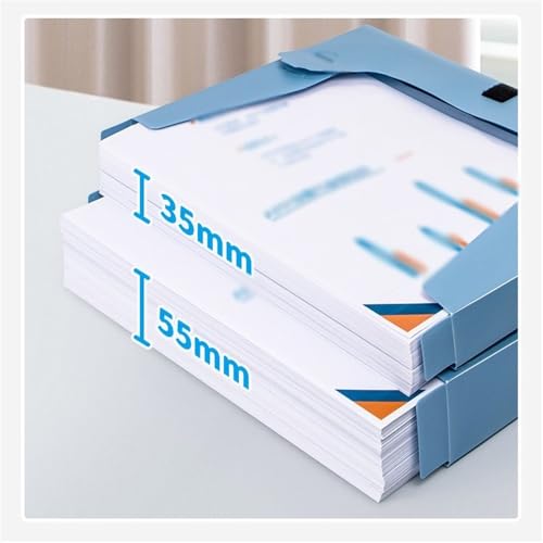 Filing Envelopes A4 File Archive Box 35mm Large Capacity Contract Folder Office Supplies Data Storage Box Plastic Folders(Yellow)