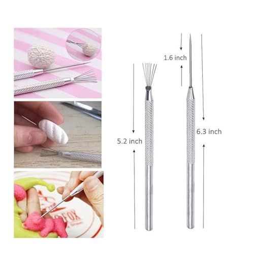 QVEZPRYX Clay Tools Set 19 Carving Ceramic Silicone Spot Drill Pen Indentation