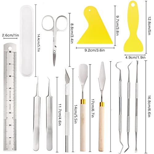 XDSRFVW 19 Pieces Craft Vinyl Weeding Tools Set Basic Tool Kit for Silhouettes Cameos Lettering