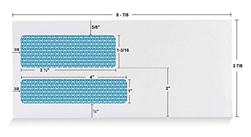 Aimoh #9 Envelopes Gummed Security Double Window Envelopes 1000ct