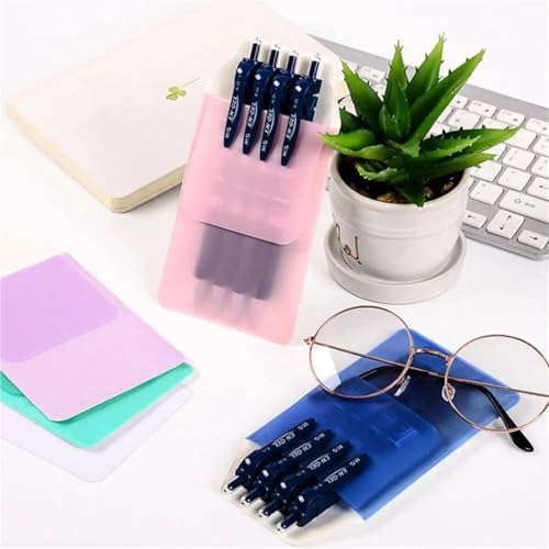 Yingluno 60Pcs Nurse Pen Pocket Protector Waterproof Doctor Cases PVC Material Insert Type Bag(Blue)