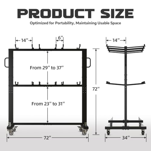 INNOVART Two-Tier Folding Chair and Table Combo Cart, Heavy Duty Stacking Chair Dolly with Wheels, 84-Chair Capacity Foldable Seat & Table Wheeled Storage Dolly for Commercial Event Hotel Party Use