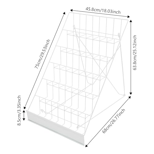 Book Display Rack 2-Piece Set Freestanding Iron Storage 4 and 6 Tier