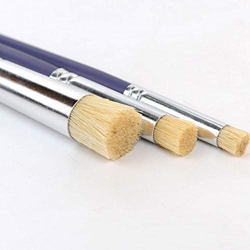 UYCVT 3Pcs/Set Brush Fabric/Deco Paint Stencil Brush Handmade DIY Pen Stamp Pen Textile Pigment
