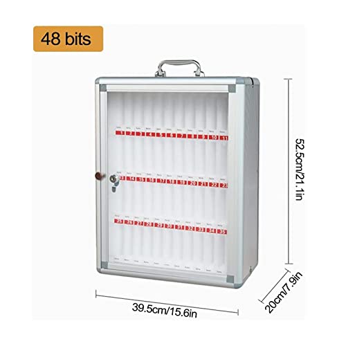 icVantA Aluminum Alloy Pocket Chart Cell Phones Storage Cabinet for Cell Phones,Wall-Mounted with A Locked,Can Be Carried by Hand for Office Classroom Factory (Color : Silver, Size : 60) (Silver 48)