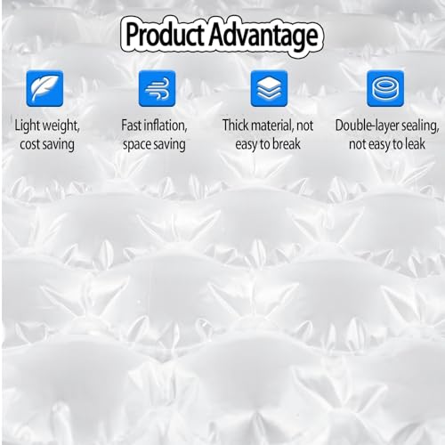 PweKzxt Packaging Roll of Bubble Wrap Air Bubbles, Bubble Wrap Roll,Inflatable Gourd Film, Machine Required,985ft/300m/Roll,Air Cushion Film Rolls Nomachine-20cm*300m*2