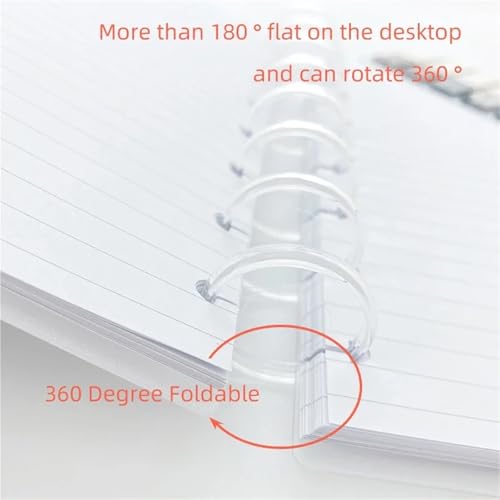 1000pcs Loose Leaf Binder Rings, 5 Size Assorted Book Rings for Office School