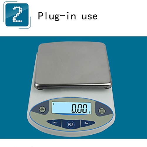 sdneNest Digital Scale LCD Stainless Steel Tare Function High Precision for Jewelry Laboratory Weighing Multifunctional 30kg/0.1g.15kg/0.1g