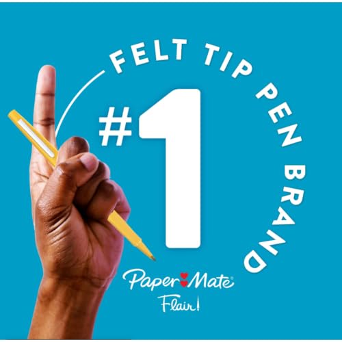 Paper Mate Flair Felt Tip Pens, Medium Point (0.7mm), Limited Edition Candy Pop Pack, 36 Count - Perfect for Teachers, Students, Expressive Writing, Drawing