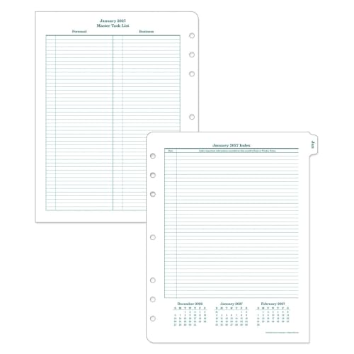 FranklinCovey - Original Two Page Per Day Ring-Bound Planner (Monarch, Jan 2027 - Dec 2027)