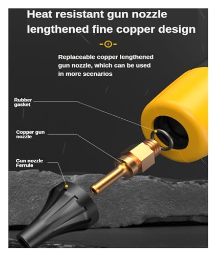 Hot Glue Gun, Hot Silicone Gun, 300W Melt Glue, Digital Display, Temperature Adjustable Copper Nozzle, 11mm Pens, DIY Tool,cordless hot glue gun(300w-digital-y,Large)