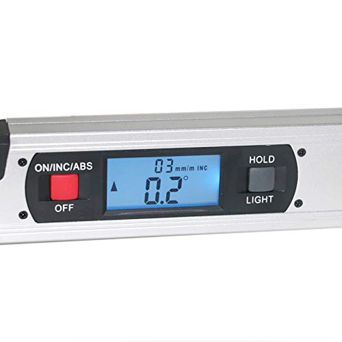 TEOYETTSF Digital Angle Finder Level 360 Degree Range Spirit Level Upright Inclinometer Protractor Ruler