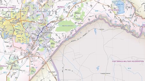 Fayetteville NC Laminated Wall Print (60” wide x 48” high)