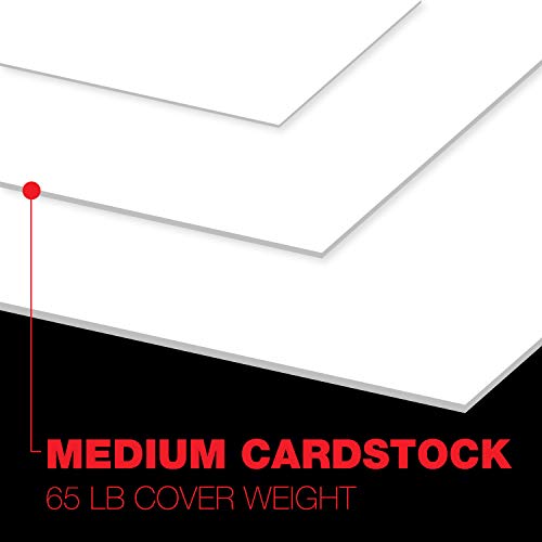 Accent Opaque 11” x 17” White Cardstock Paper, 65lb, 175gsm – 1,250 Sheets (5 Reams) – Premium Medium Weight Smooth Cardstock, Printer Paper for Invitations, Menus, Business Cards – 188570C
