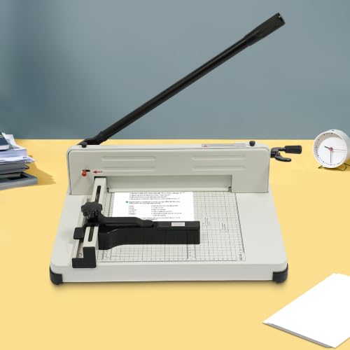 Fujsnmu 12" Heavy Duty 400 Sheets Capacity Guillotine Paper Cutter for Shop