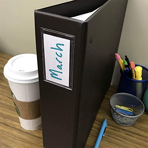 StoreSMART - Peel & Stick 1 10/16" x 2 5/8" Shelf Tag/Label Holders - 500-Pack - Open Short Side - STB933S-500
