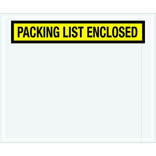 Tape Logic TLPL433 "Packing List Enclosed" Envelopes, Panel Face, 10" x 12", Yellow (Pack of 500)