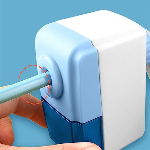 NVEIRGH Cute School Office Non Slip Automatic Enter Hand Crank Pencil Sharpener Multifunctional Labor Saving Classroom(D)